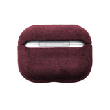 Alcantara AirPods Case in Burgundy
