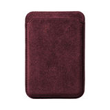 Alcantara MagSafe Cardholder in Burgundy