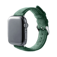Alcantara Apple Watch Band in Midnight Green