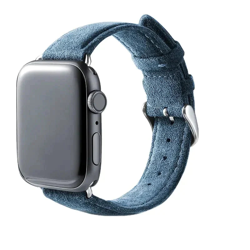 Alcantara Apple Watch Band in Sea Blue Verve Moda