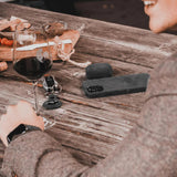 Alcantara AirTag Keyring in Dark Gray