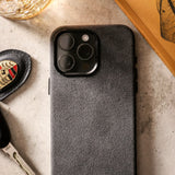 Alcantara iPhone Case in Dark Gray