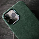 Alcantara iPhone Case in Midnight Green