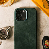 Alcantara iPhone Case in Midnight Green