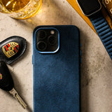 Alcantara iPhone Case in Sea Blue