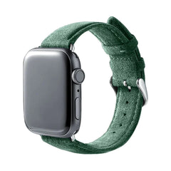 Alcantara Apple Watch Band in Midnight Green