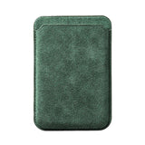 Alcantara MagSafe Cardholder in Midnight Green