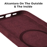 Alcantara iPhone Case in Burgundy